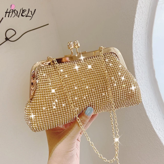 3-in-1 Women Glitter Evening Clutch Bag Party Spark Handbag Clutch Bag Bridal  Purse Wedding Bag - Gold - C5185Q5… | Clutch bag party, Evening clutch bag,  Clutch bag