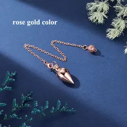 Copper Energy Dowsing Pendulum for Spiritual Healing and Divination (Rose Gold Color)