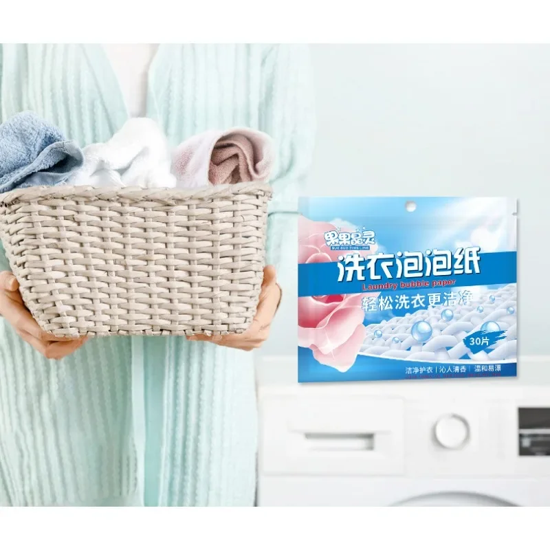 Laundry Tablets 60 Pcs Concentrated Washing Powder Sheets Detergent