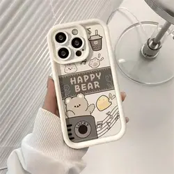 Music Bear Cartoon Candy Matte TPU Phone Case Cover for OPPO A77S 4G (1)
