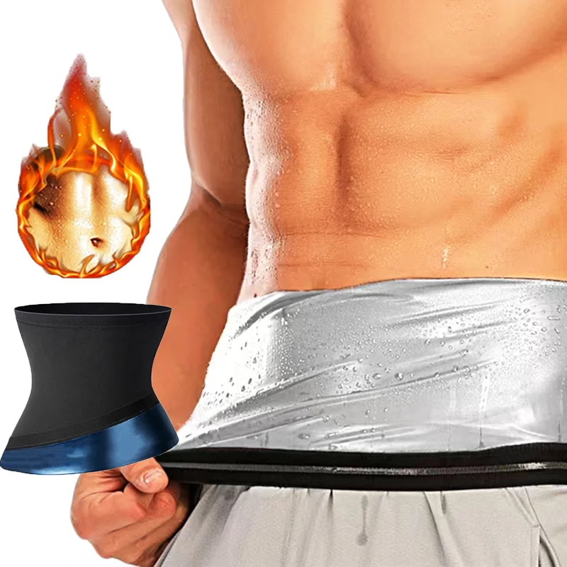 Men Slimming Body Shaper Sauna Sweat Belt Fat Burning Waist Trainer Corsets Belly Trimmer Sport Girdle Wraps Modeling Shapewear waist trainer