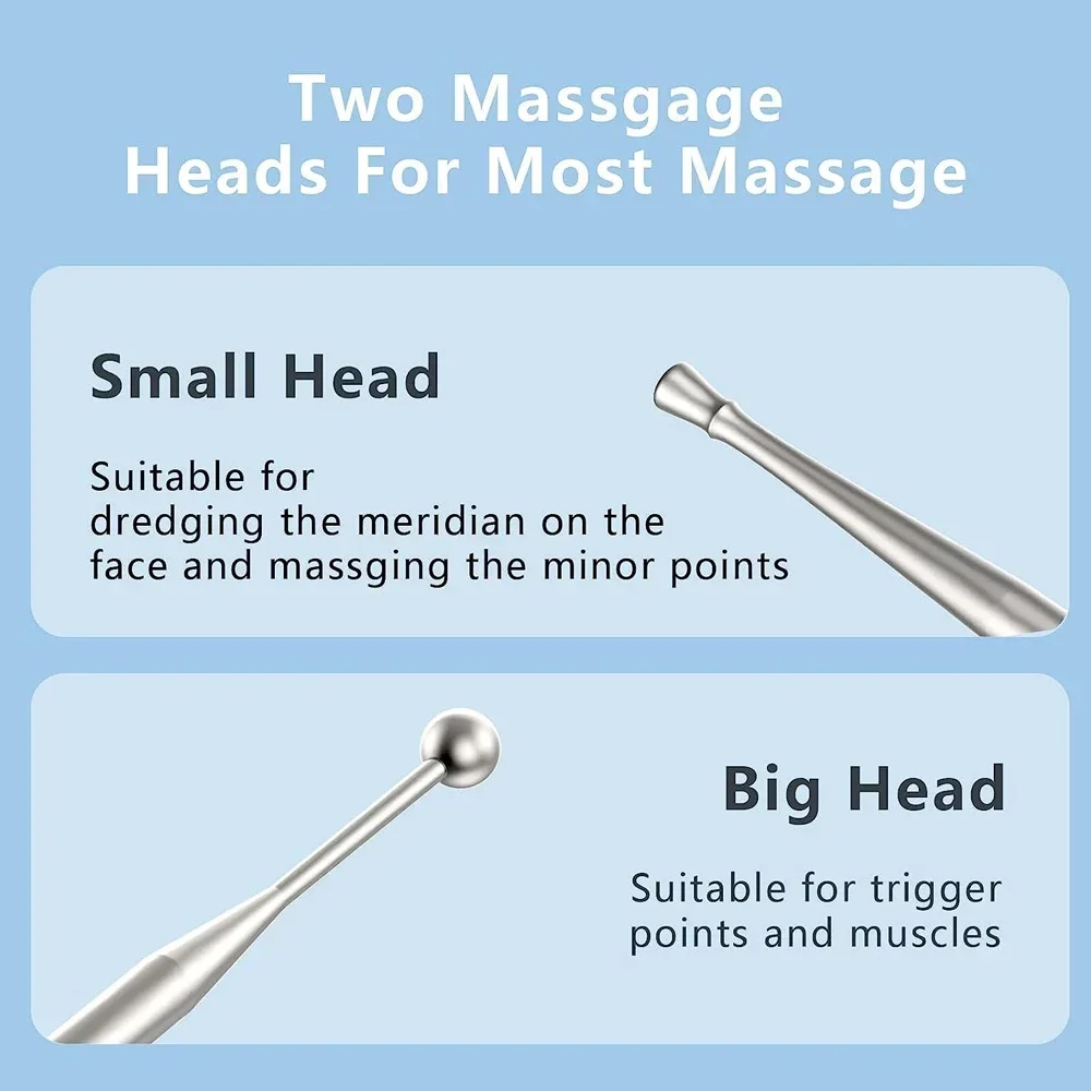 Stainless Steel Acupuncture Pen Large & Small Point End For Ear & Body Points Facial Reflexology Massage Tool Skin Care Tools