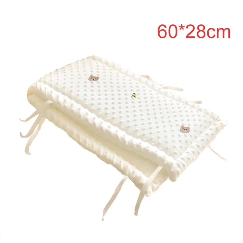 無地ベビーベッドフェンス綿製ベッド保護柵厚みのあるバンパーベビーベッド周りの保護具ベビー部屋の装飾用