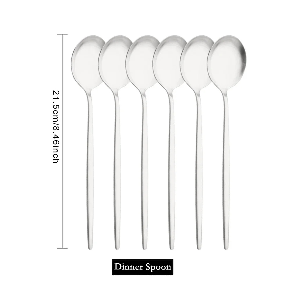 6Pcs Dinner Spoon