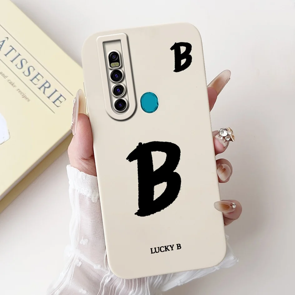 Luxury Initial Letters Soft Silicone Bumper Case