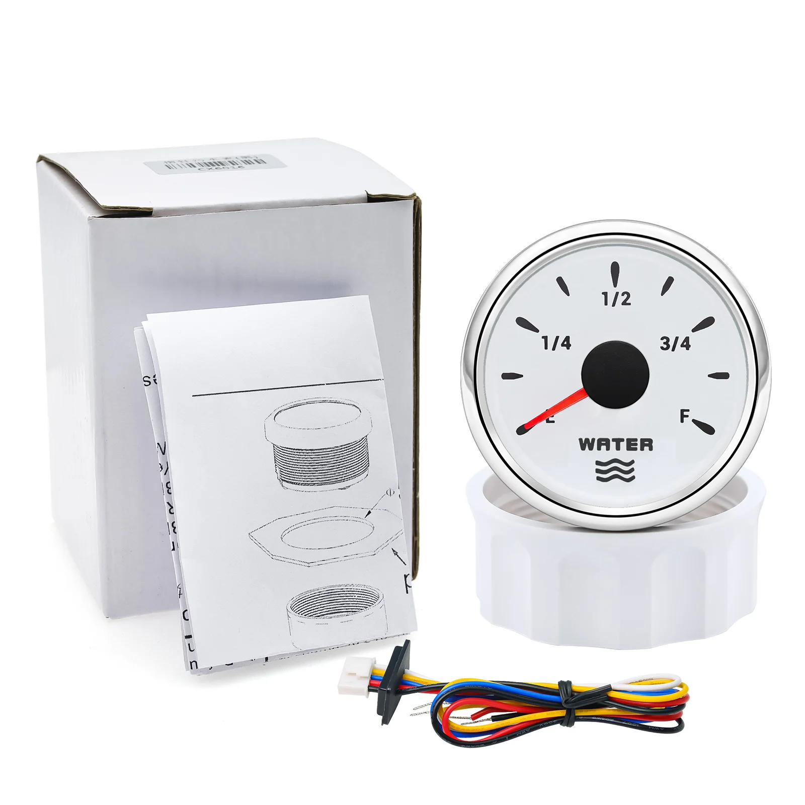 Water Level Gauge 7 Color Backlight 52mm Water Level Gauge Sensor 100-600mm