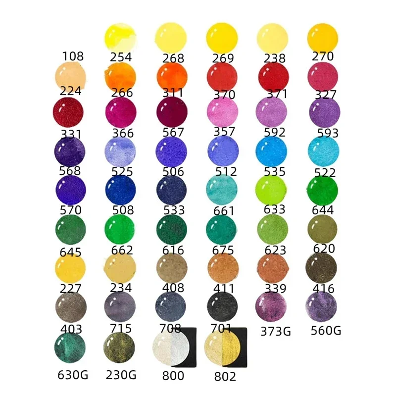 Van Gogh Watercolor Paint Set Mini 1ml Handmand Sample 24/48/52 Colors Original Water Color for Painting Art Suppliers