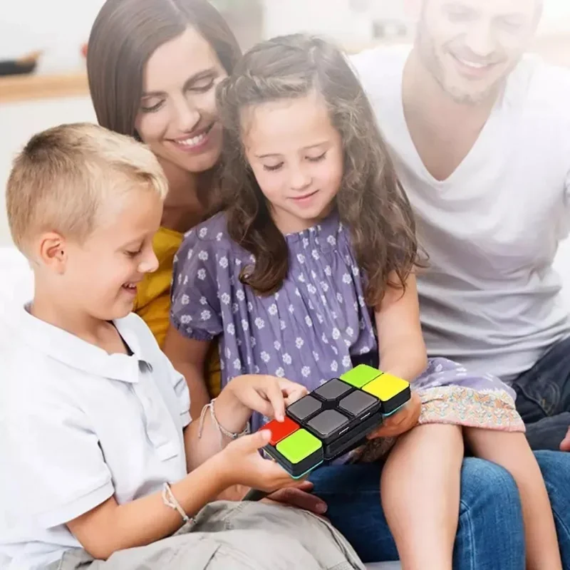 Interactive Games Flipslide Magic Cube Flip Slide Match Puzzle Toys with Light Speed Level Memory Multiplayer Modes 4