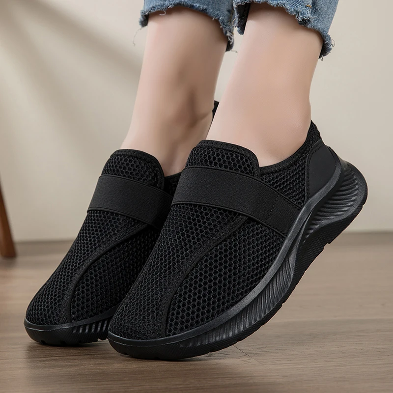 Wide Toe Box Elderly Shoes Comfort Walking Sneakers Diabetic Shoes Orthopedic Bunion Swollen Foot Hallux Valgus Thumb Eversion