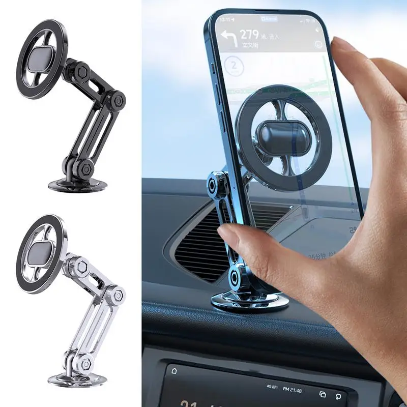 

Magnetic Car Phone Holder Universal Telescopic Mobile Phone Mount Dashboard Smartphone Charger Stand Car Interior Accessories