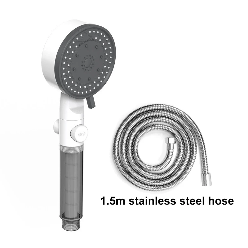 High-Pressure Filtered Handheld Showerhead with One-Key Water Control