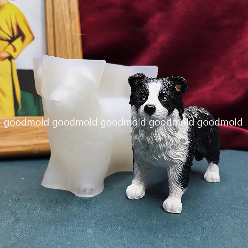 Corgi Silicone Dog Mold Plaster Pet Design Fondant Cake Mold Simulation 3D  Dog Concrete Mold DIY Resin Clay Mold