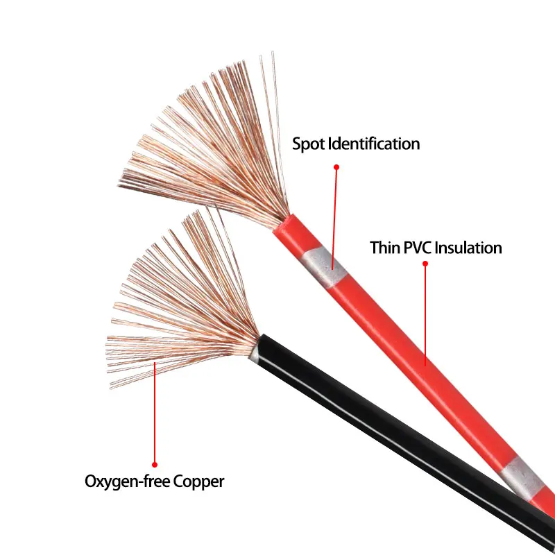 Premium Multi-Gauge Speaker Audio Cable - PVC Insulated Pure Copper for DIY and Automotive Use