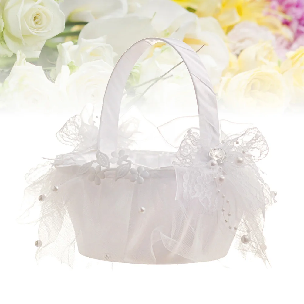 

Wedding Decore Flower Girl Baskets Baskert for Decoration Flowers Bridal Ceremony