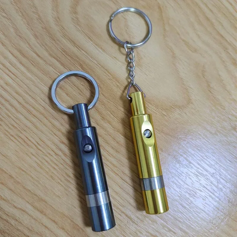 Portable Cigar Punch Cutter With Key Ring Mini Cigar Puncher Pull Hole Cigar Metal Gadget poinçon à cigare zigarrenbohrer 5