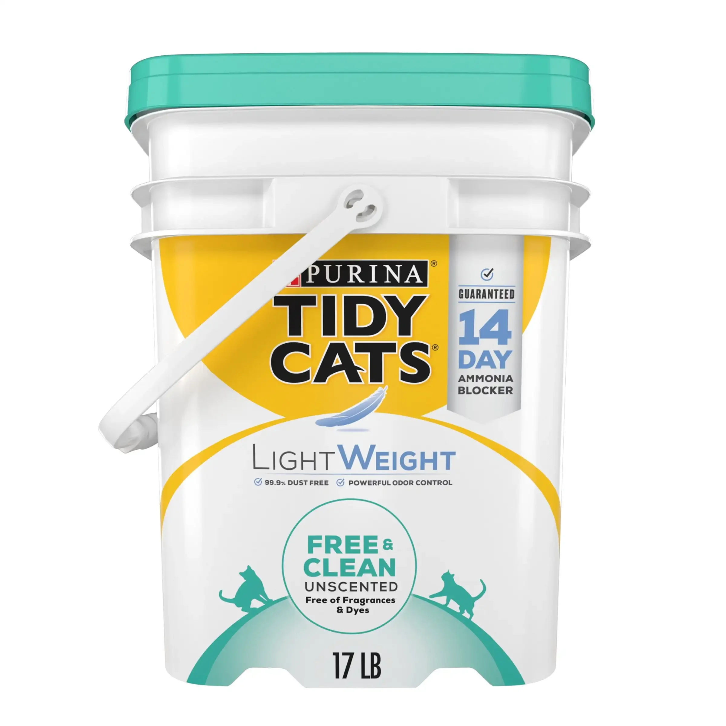 

Purina легкий кошачий наполнитель, низкая пыль, свободный и чистый неароматизированный мульти кошачий наполнитель, 17 фунтов Pail