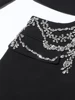 TWOTWINSTYLE Solid Spliced Diamonds Chic Blazers For Women Notched Collar Long Sleeve Patchwork Button Designer Coat Female New 5