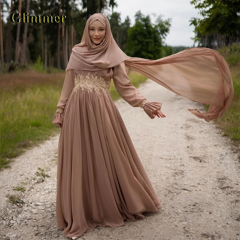 

Glimmer Mulism Chiffon Beauty Evening Dresses Formal Prom Gowns Made To Order Quinceanera Vestidos Fiesta Gala Robes De Soiree