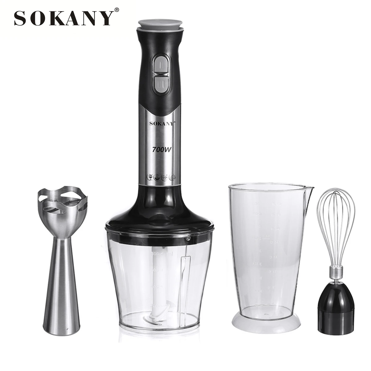 Vet Fitness Sandalen Sokany 4 In 1 Handheld Blender Onderdompeling Hand Stick Blender Mixer  Groente Vleesmolen Smoothie Cup Groente Rvs|Blenders| - AliExpress