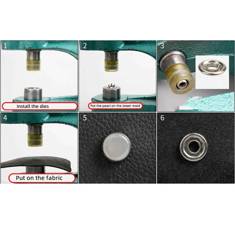 Five Claws Hollow Pearl Button Install Tool The Dies Molds Suitable for Manual Punching Machine