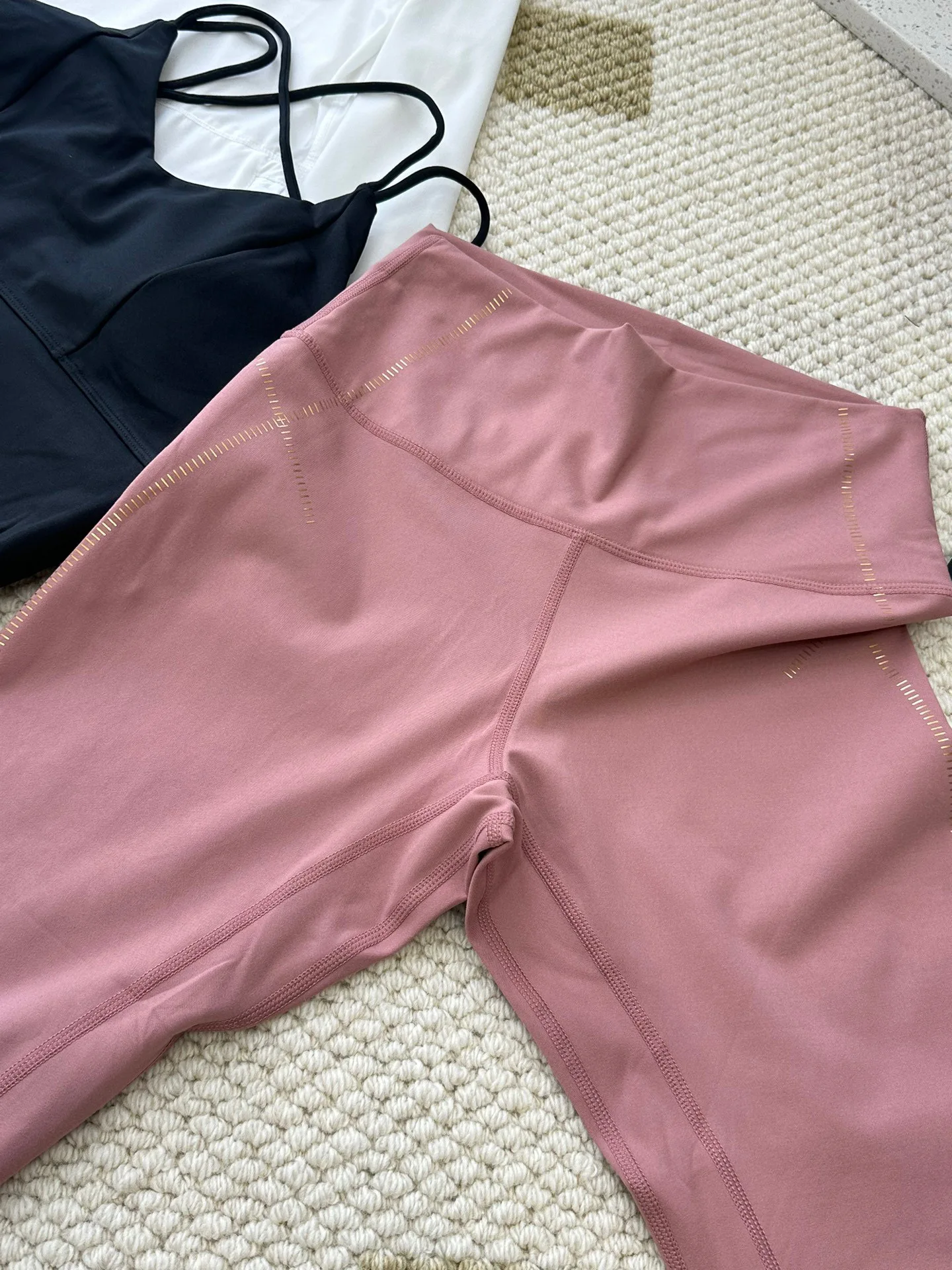 LuIu Women High Waist Brushes Yoga Pants Strip Printing Workout Legging GYM Pants Fitness Exercise