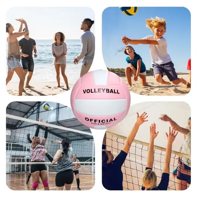 Sand Volleyball Team Sports Practice Ball Wear-Resistant Soft Volleyball for Training Practice Team Sports Indoor School Park 5