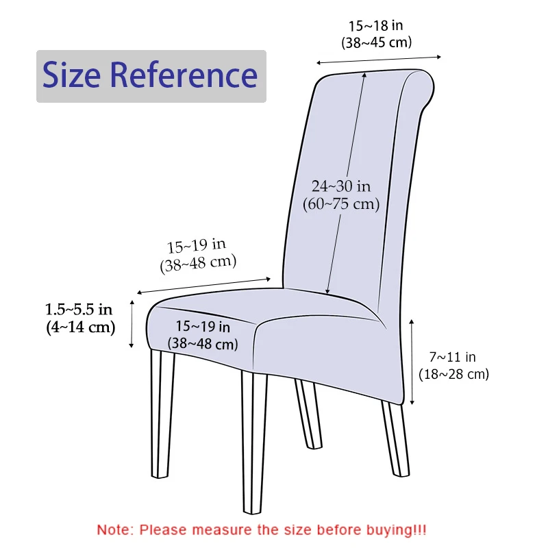 Рисунок 2 - Однотонный чехол на стул размера XL M S