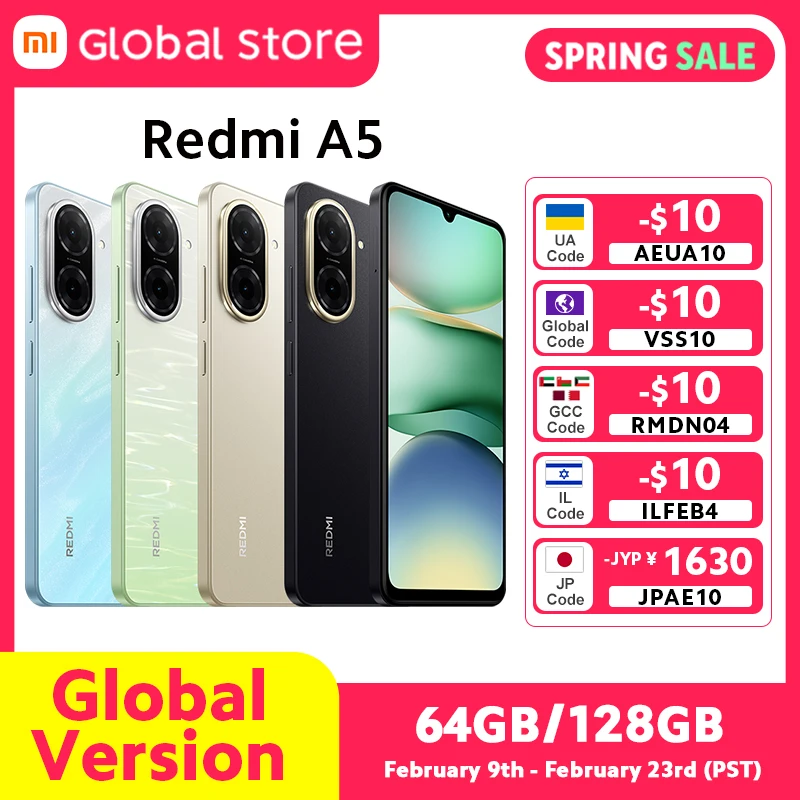 Xiaomi Redmi A5スマートフォン グローバル版 6.88インチディスプレイ