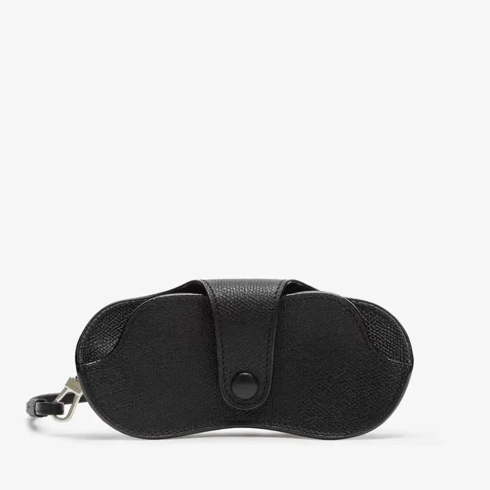 PU Leather Sunglasses Storage Bag with Lanyard Durable Sunglasses Pouch Portable Solid Color SunGlasses Holder