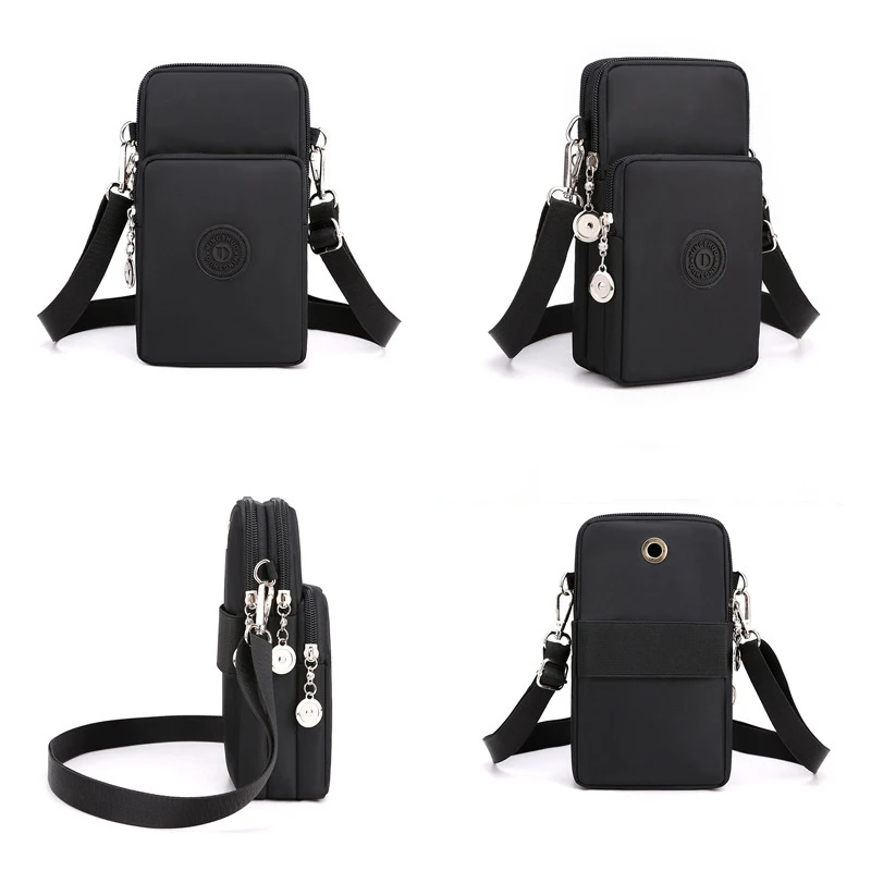 New Women Mobile Phone Bag Nylon Cell Phone Bag Coin Purse Strap Shoulder Bag Small Crossbody Bags for Women Wallet Travel Purse 5