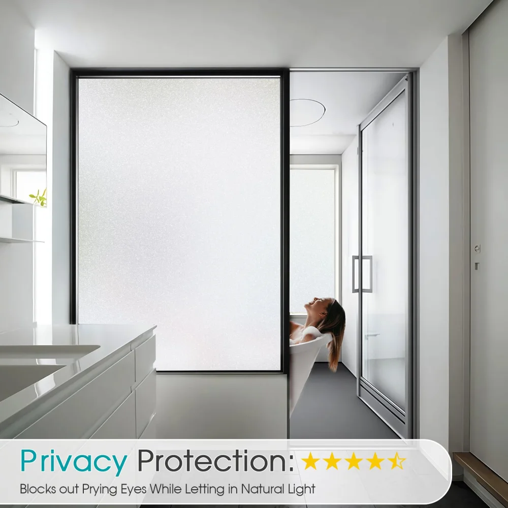 FANCY FIX Translucent frosted glass privacy film Static attraction Can be used for glass doors office home window decoration
