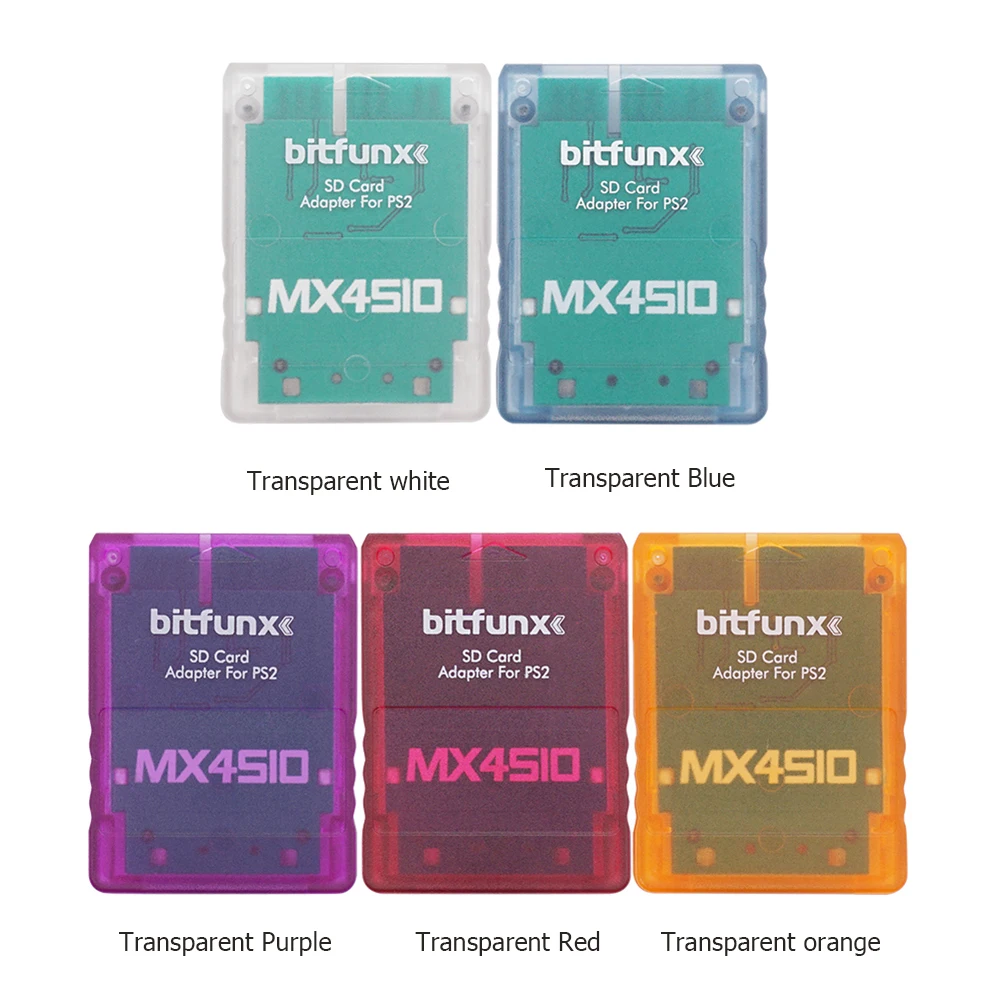 Portable Card Reader For PS2 MX4SIO SIO2SD Transparent Multifunctional Memory Card Adapter Support Secure Digital / TF Card