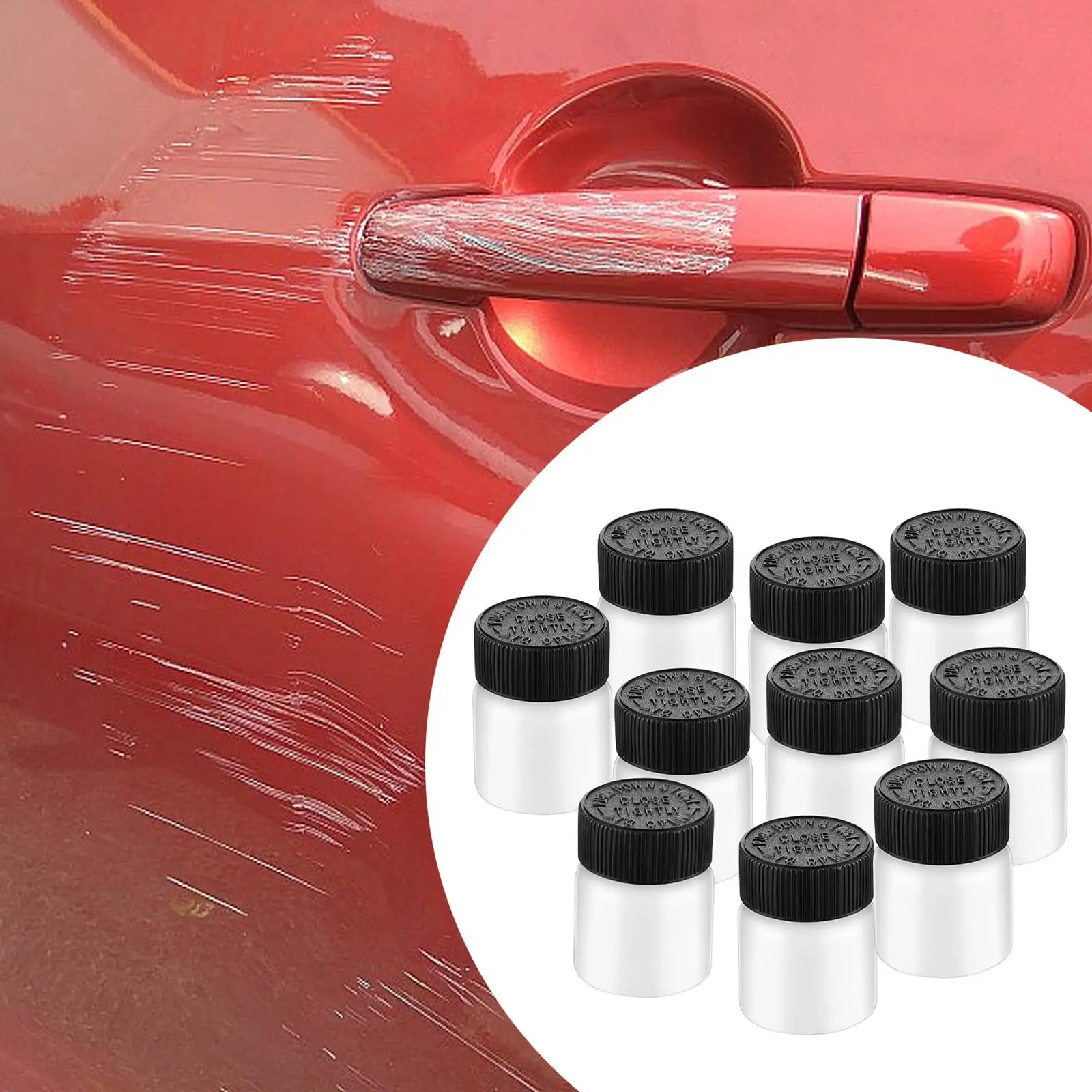 10x Leftover Paint Container 1 Ounce Fluid Capacity Car Scratches Repair Small