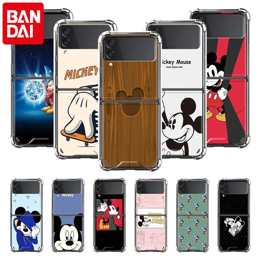 Airbag Coques for Samsung Galaxy Z Flip 3 5G Mobile Protective Case Foldable Z Flip3 Fold Phone Cover Cute Mickey Mouse samsung galaxy flip3 case Galaxy Z Flip3 5G
