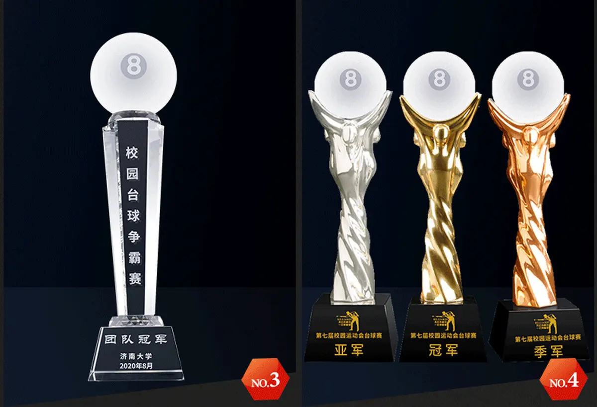 Snooker Billiards Crystal Champion Gold Trophy Awards DIY Make