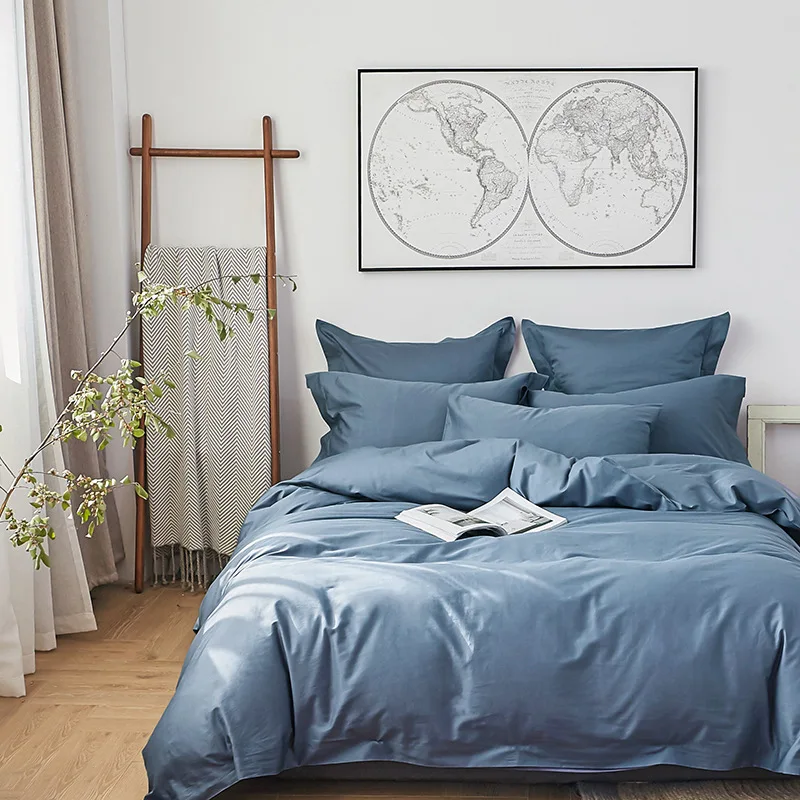 

The Homestay Club Pure Cotton Four Piece Set Features a Minimalist Style For Student Dormitories, Providing a Soft And Nude Slee