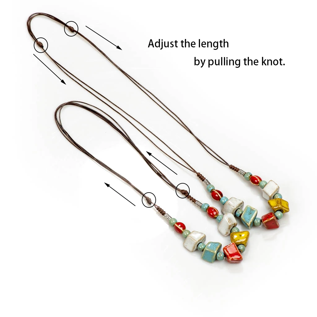 Collana floreale in ceramica dipinta a mano: gioielli estivi boho