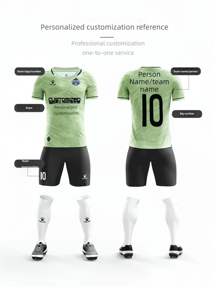 Kelme-サッカージャージートップス,トレーニングシャツ,半袖,公式