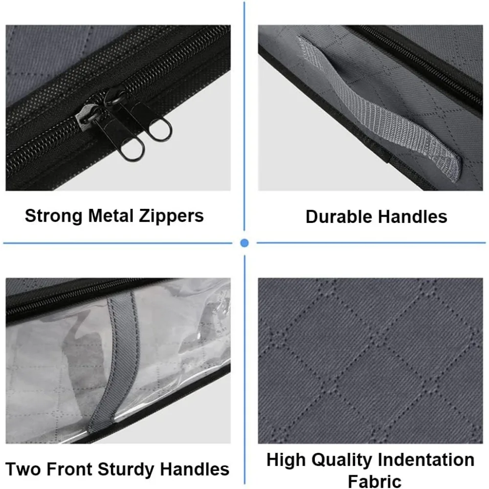 Underbed Storage Bag Foldable Quilt Clothes Storage Bag Large Capacity Dustproof Toys Bags Moisture Dust Proof Proof Organizer 2