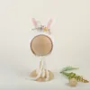 Newborn Wool Felt Fox Flower Bonnet Newborn Photography Props Baby Animal Floral Garden Hat Photo Shoot 2