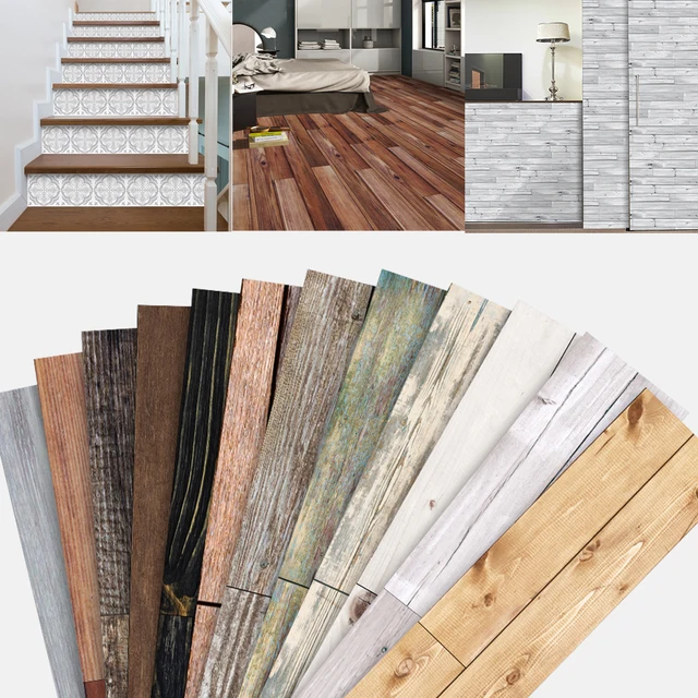 Transform Your Floors with 33 Styles Oriental Wood Grain Floor Stickers