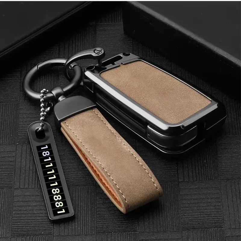 

Leather Zinc Alloy Car Key Case Cover Keychains for VW Volkswagen Golf Polo Tiguan Passat Jetta Lavida Skoda Octavia Magotan