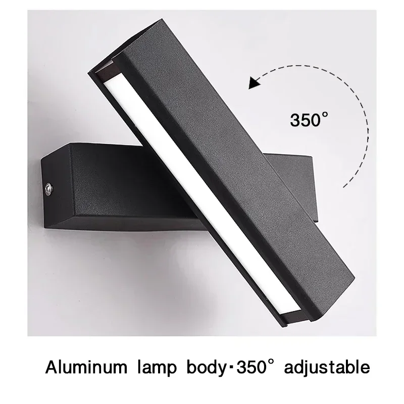 Modern LED Wall Lamp 350&deg; Rotatable Sconce Bedroom Living Room Bedside Stairs Indoor Home Decoration Lighting Fixture Lustre