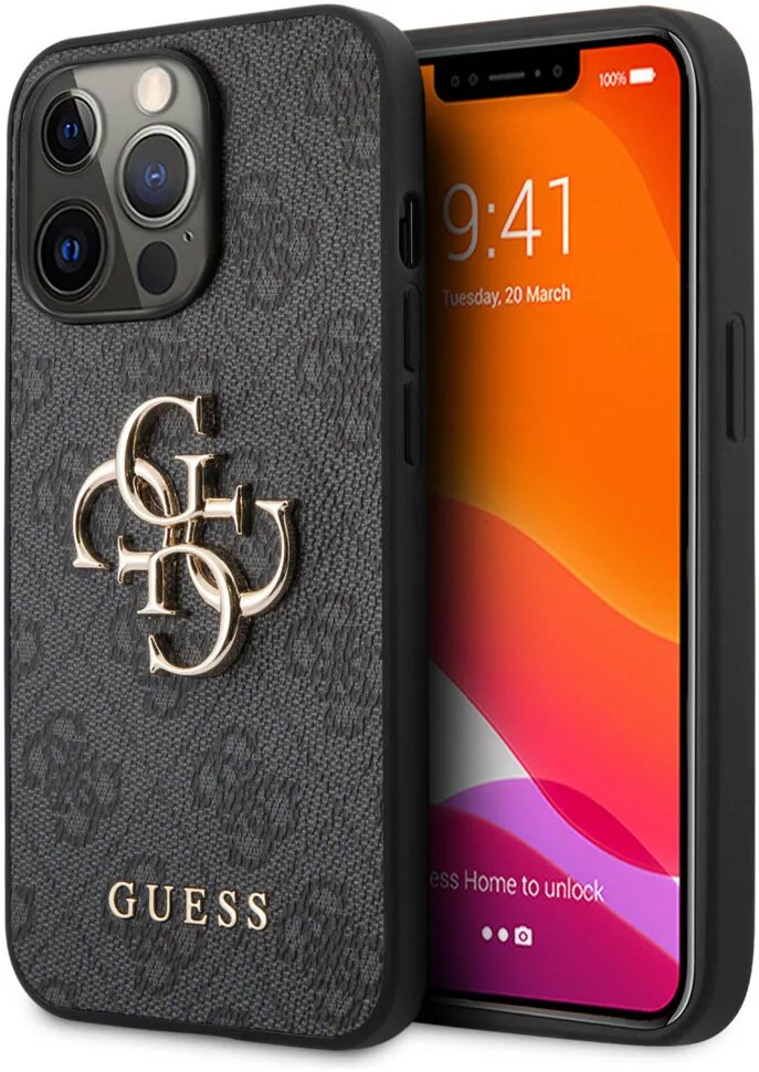 Canoa antecedentes Mencionar CG mobile guess-funda rígida con logotipo de metal para móvil, carcasa  grande de Pu 4G para iPhone 13 Pro Max, color gris - AliExpress Teléfonos y  telecomunicaciones