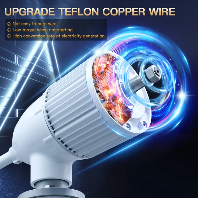 5000w 2kw Horizontal Wind Turbine Generator 96V 48V 24V Free Energy Magnetic Dynamo Strong Power 220v Inverter Output For Home 2