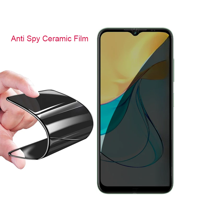 

Full Ceramic Privacy Screen Protector For ZTE AXON 50 Lite Axon40 Lite Anti Spy Glare Soft Protective Film Not Glass