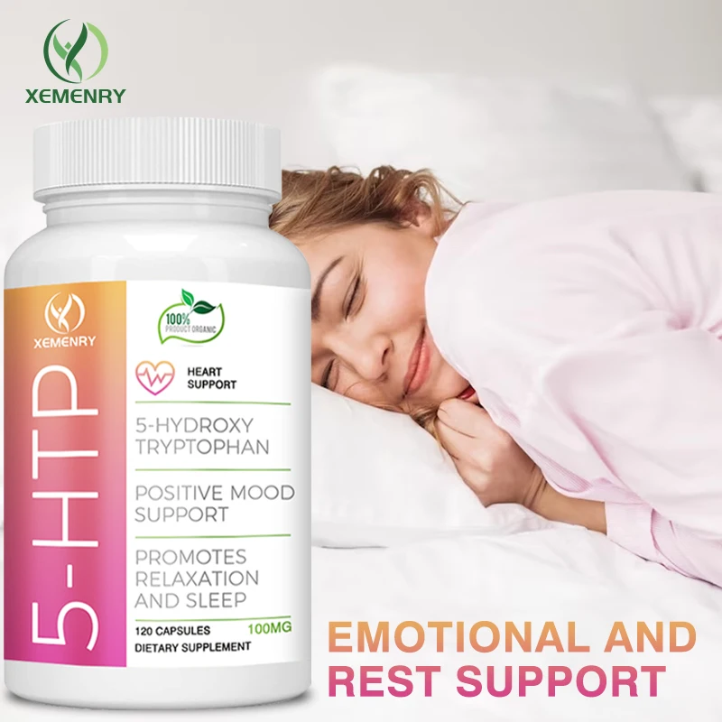 

5-HTP Vegetarian Capsules, 100 Mg, Promotes Calm Sleep and Relaxation, 120 Capsules