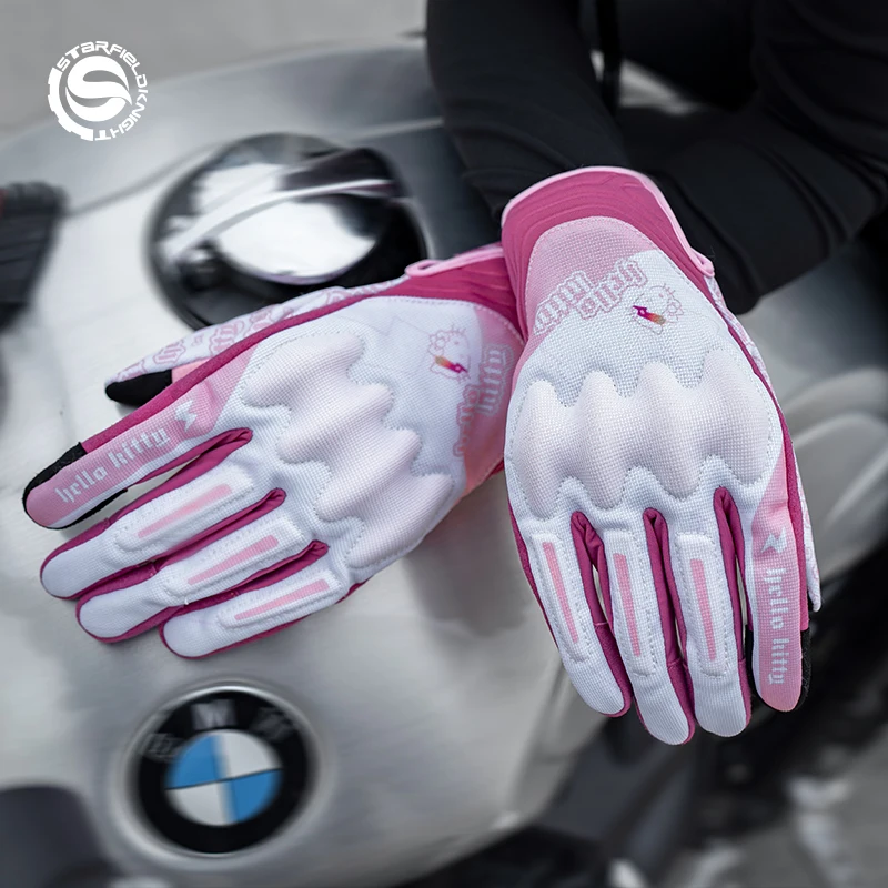 SFK-Gants de moto étanches pour femme, modèle co-marqué, protection GufamilKunmunmunProtection, dessin animé d'été, haute qualité, équitation Hurbike