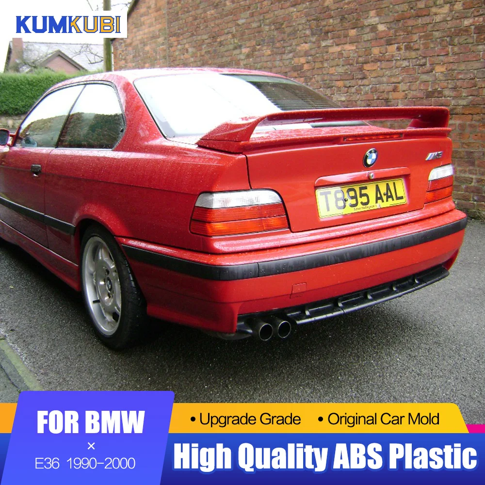 Per Bmw E36 M3 Spoiler 1990-2000 Bmw Serie M3 Spoiler Con Luce Abs Plastica Materail Spoiler Non Verniciato Per Bmw E36 M3 Spoiler