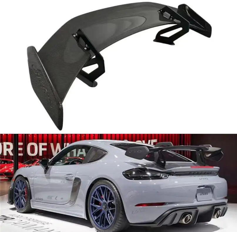 

Spoiler For Porsche 981 718 918 987 Cayman Boxster GT GT4 RS 2013-up Wing Lip Tail Trunk Spoilers Real Carbon Fiber